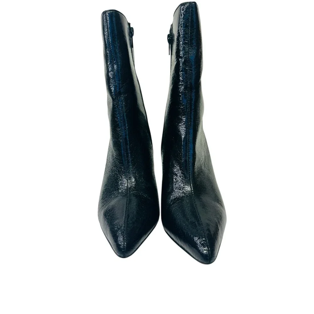 Mia Women's Mardi Pointed Toe Booties‎ Black Size 9M Side Zipper NWB
